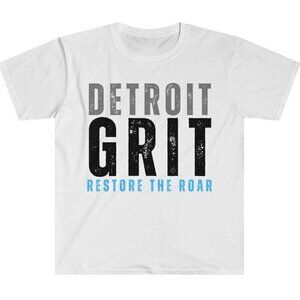 Detroit Lions Restore The Roar Grit Meme NFL Football Graphic Fan T-Shirt .